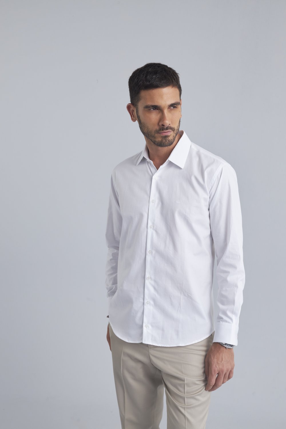 Camisa social cheap branca masculino