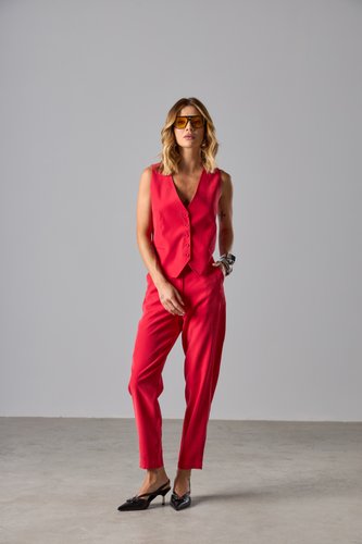 Calça Feminina Cenoura Vermelha