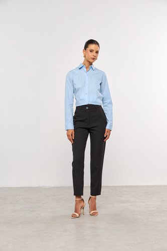 Calça Feminina de Alfaiataria Cenoura Preta