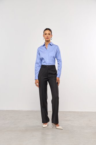 Calça Feminina Reta de Alfaiataria Premium Preta