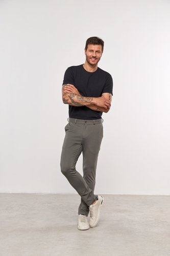 Calça Masculina Super Slim Confort de Malha Verde Militar