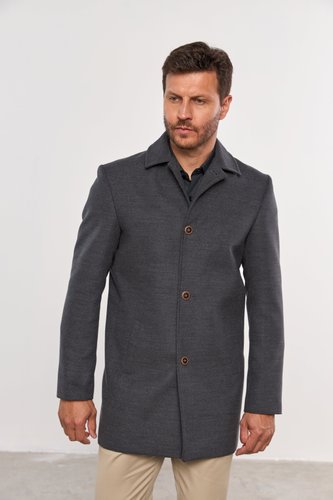 Casaco Masculino Longo Grafite