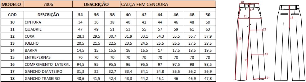 Calça Feminina Cenoura Vermelha Calça Feminina Cenoura Vermelha
