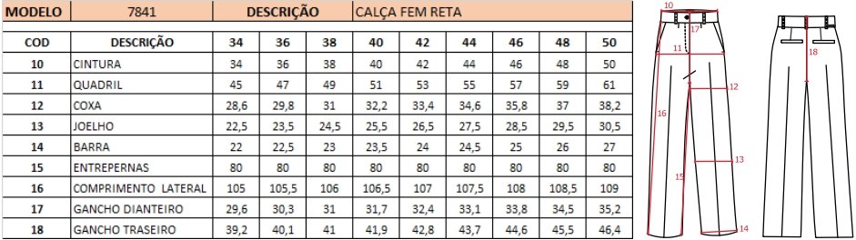 Calça Feminina Reta Cinza Claro Calça Feminina Reta Cinza Claro
