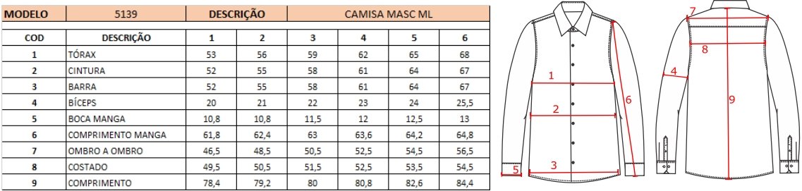Camisa Masculina Tradicional com Bolso Manda Comprida Camisa Masculina Tradicional com Bolso Manda Comprida