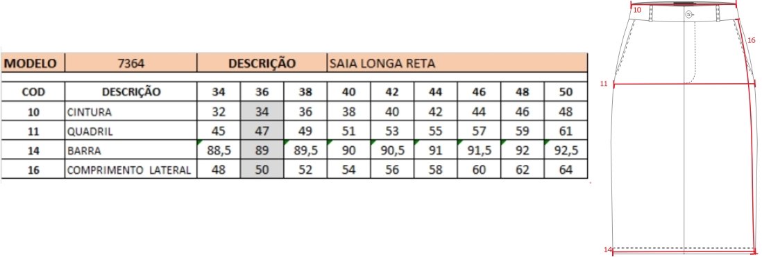 Saia Midi de Alfaiataria Premium Cinza Claro Saia Midi de Alfaiataria Premium Cinza Claro
