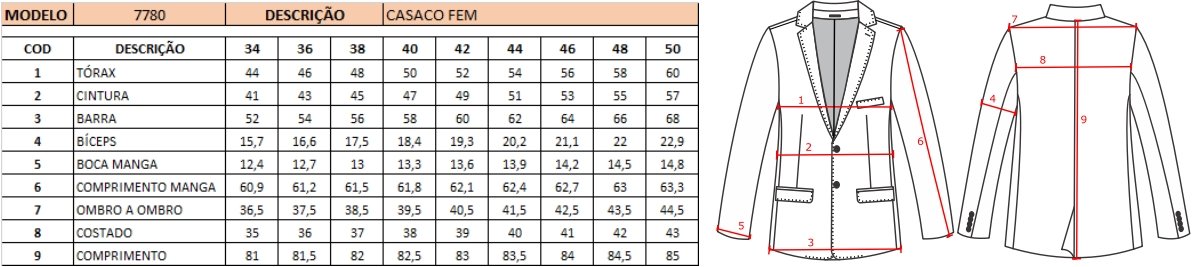 Casaco Feminino Reto Alongado 2 Botões Off White Casaco Feminino Reto Alongado 2 Botões Off White