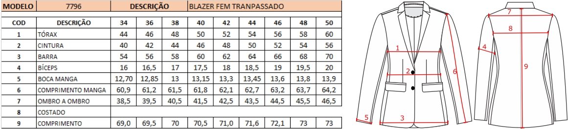 Blazer Feminino Cruzado Alfaiataria com Botões Bege Blazer Feminino Cruzado Alfaiataria com Botões Bege