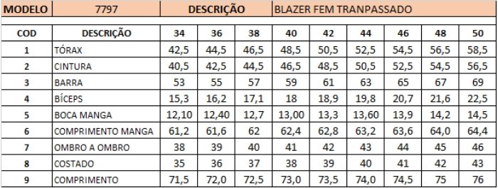 Blazer Feminino Cruzado Azul Risca de Giz Blazer Feminino Cruzado Azul Risca de Giz