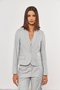 Blazer Curto de Alfaiataria Cinza Claro