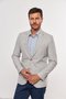 Blazer de Algodão Masculino Slim Cinza Claro