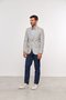 Blazer de Algodão Masculino Slim Cinza Claro