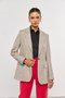 Blazer de Lã Reto Feminino Bege