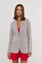 Blazer Feminino Alongado Cinza Claro