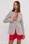 Blazer Feminino Alongado Cinza Claro