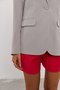 Blazer Feminino Alongado Cinza Claro
