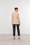 Blazer Feminino Cruzado Alfaiataria com Botões Bege