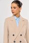 Blazer Feminino Cruzado Alfaiataria com Botões Bege