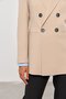 Blazer Feminino Cruzado Alfaiataria com Botões Bege