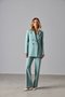 Blazer Feminino Cruzado com 4 Botões Verde Claro