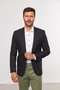 Blazer Masculino de Linho 2 Botões Slim Preto