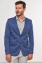 Blazer Masculino em Malha Slim Meio Forro Azul