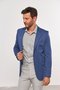 Blazer Masculino em Malha Slim Meio Forro Azul