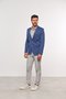Blazer Masculino em Malha Slim Meio Forro Azul