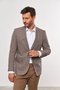Blazer Masculino Slim de Algodão Marrom