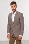 Blazer Masculino Slim de Algodão Marrom