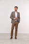 Blazer Masculino Slim de Algodão Marrom