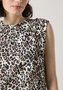 Blusa Cropped Feminina Detalhe na Frente Animal Print