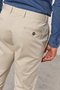 Calça Casual de Sarja Masculina Slim Areia