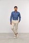 Calça Casual de Sarja Masculina Slim Areia