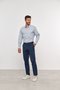 Calça Casual Masculina Slim de Sarja Marinho