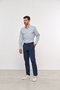 Calça Casual Masculina Slim de Sarja Marinho