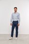 Calça Casual Masculina Slim de Sarja Marinho