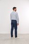 Calça Casual Masculina Slim de Sarja Marinho
