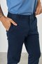 Calça Casual Slim Masculina de Sarja Azul Marinho