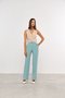Calça Feminina Reta de Alfaiataria Verde Claro