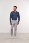 Calça Masculina de Sarja Slim Paper Touch Cinza Claro