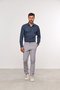 Calça Masculina de Sarja Slim Paper Touch Cinza Claro