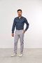 Calça Masculina de Sarja Slim Paper Touch Cinza Claro