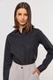 Camisa Clássica Feminina de Algodão Preta