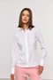 Camisa Feminina Ajustada com Punho Diferenciado Branca