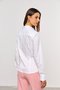 Camisa Feminina Ajustada com Punho Diferenciado Branca