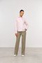 Camisa Feminina Clássica de Tricoline Rosa Claro