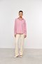 Camisa Feminina de Algodão Ombro Deslocado Listrada