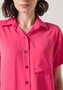 Camisa Feminina Leve Manga Curta Rosa