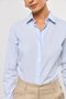 Camisa Feminina Slim Básica de Algodão Listrada